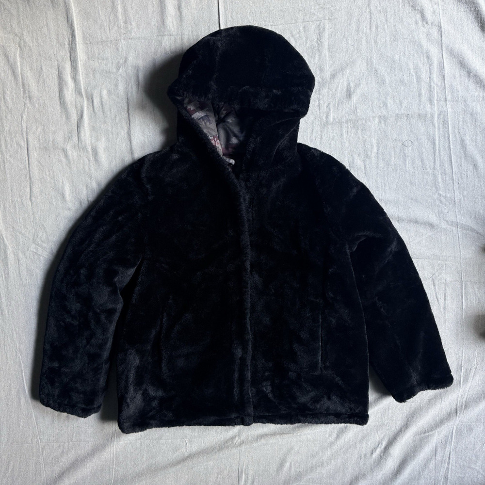 Pendleton Reversible Faux Fur Hooded Jacket Womens Large Southwest Aztec Quilted - Picture 12 of 15